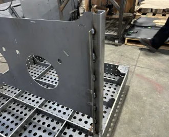 a finished custom weld job using metal.