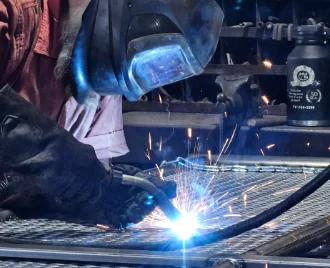 Welding juncture of metal construction