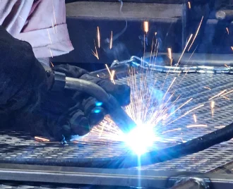 Welding juncture of metal construction