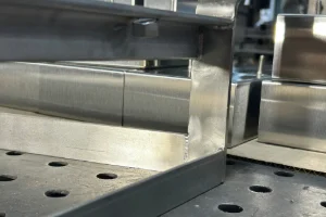 A metal component that was tig welded